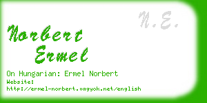 norbert ermel business card